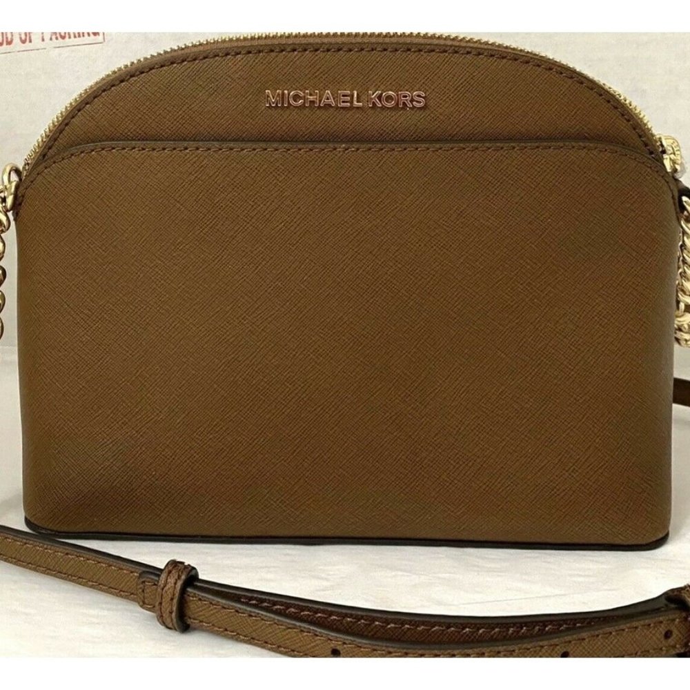 Michael Kors Jet set Travel Medium Emmy Dome Luggage Leather Cross Body Bag